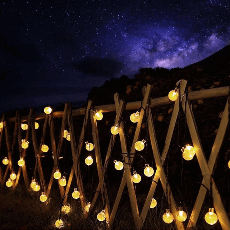 GUIRNALDA DE 20 LUCES LED SOLARES PARA EXTERIORES