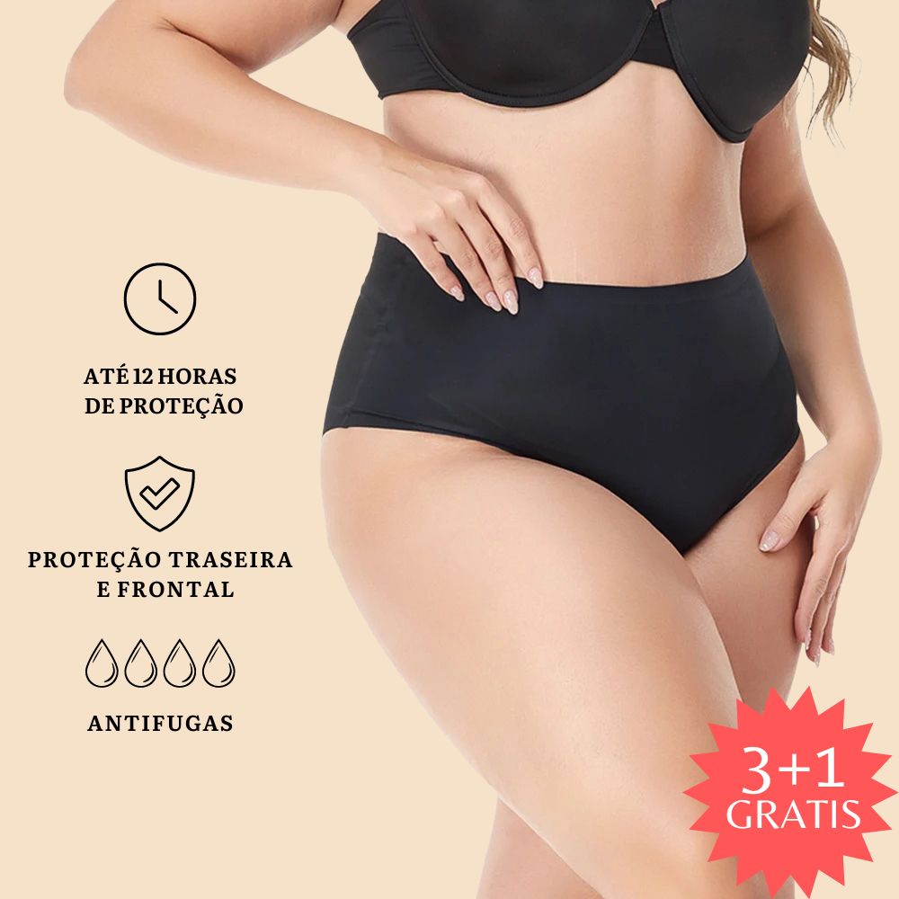 OFERTA 3 + 1 GRÁTIS - Calcinhas absorventes para menstruação e incontinências