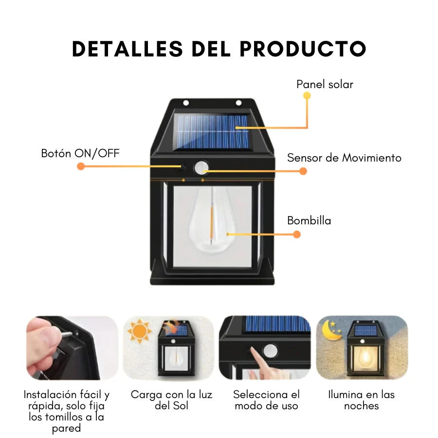 Farolillo Luz de Carga Solar