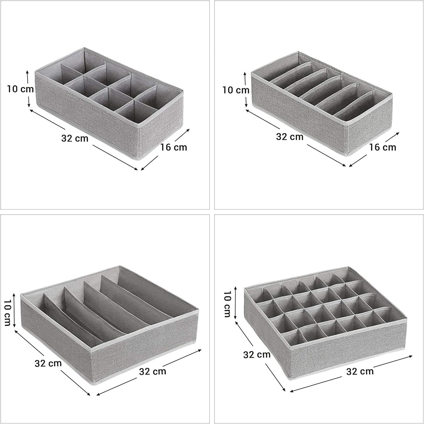 JUEGO DE 4 ORGANIZADOR DE CAJONES